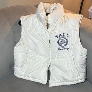 Primark White Puffer Vest